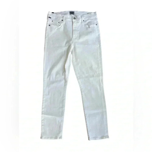 ✨HP✨Citizens of Humanity Rocket High Rise Skinny in White Crop Size 30 - Picture 1 of 9